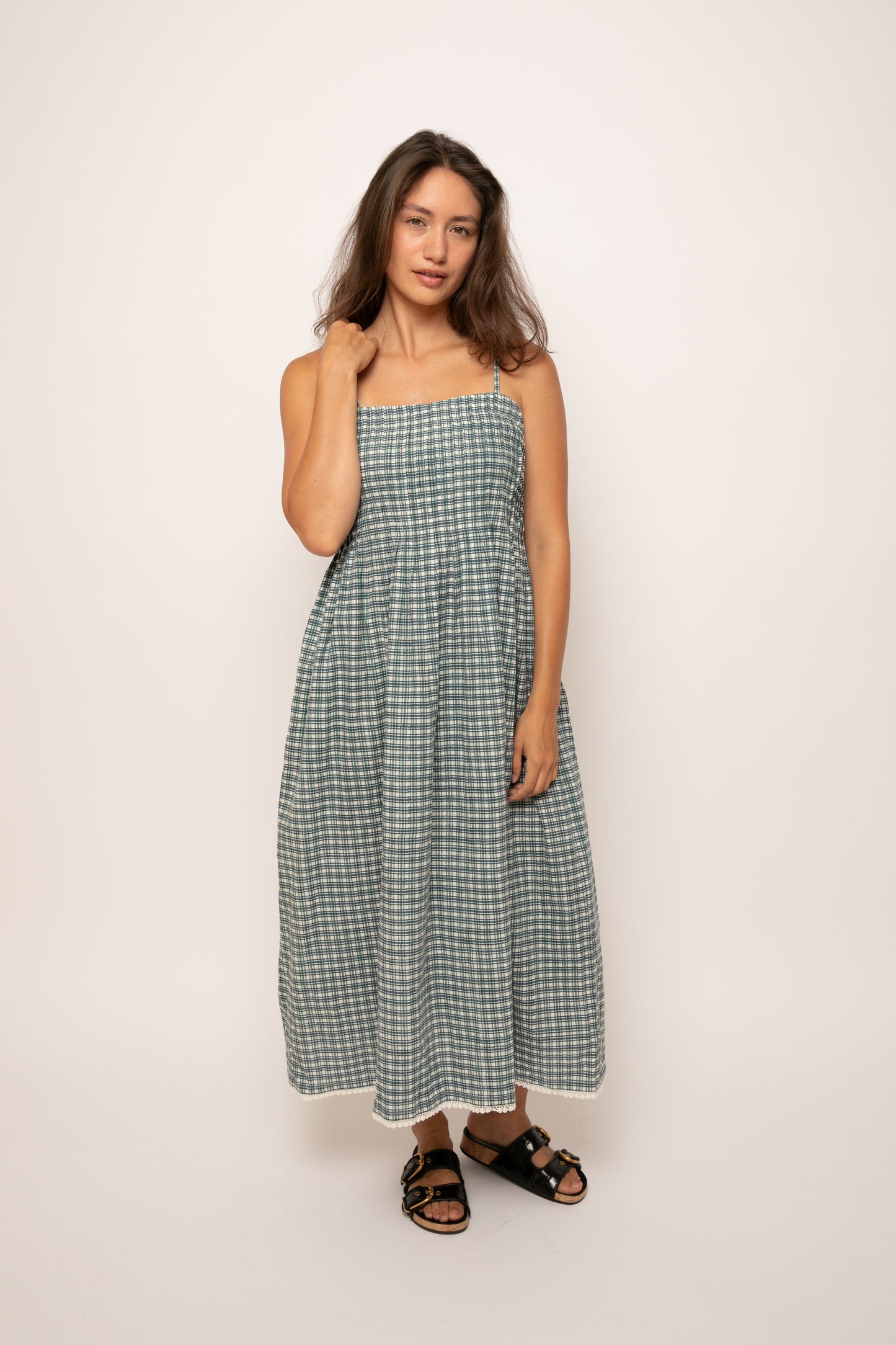Bianca Slip Dress Teal