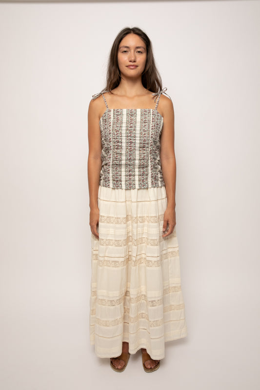 Jasmine pleated top Dusk